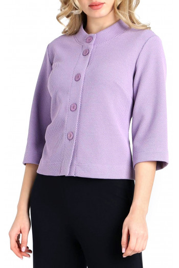 Short Blazer with Buttons in Light Purple