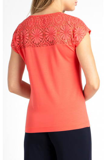 Top with Lace Detail in Orange [1]
