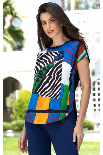 Viscose Top with Graphic Print