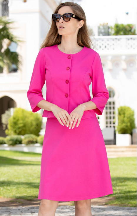 A line Jersey Skirt in Magenta