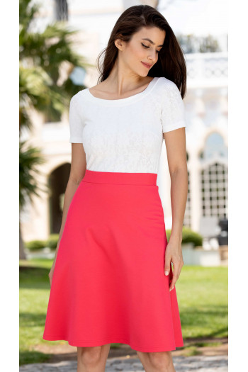 A line Jersey Skirt in Pink [1]