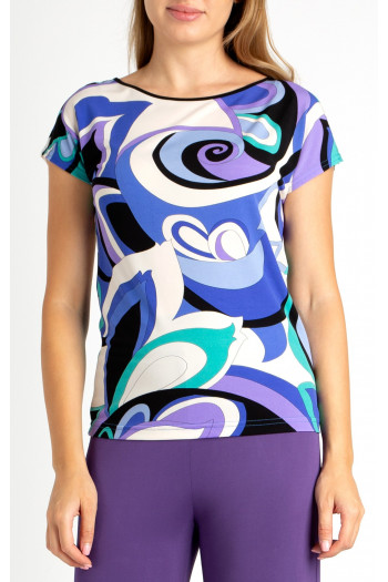 Top with Print in Light Purple