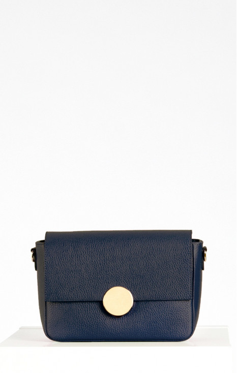 Shoulder bag with a Gold Chain in Indigo