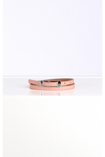 Leather Belt in Soft Pink