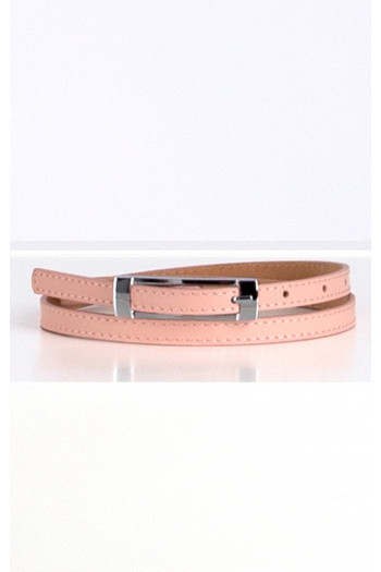 Leather Belt in Soft Pink [1]