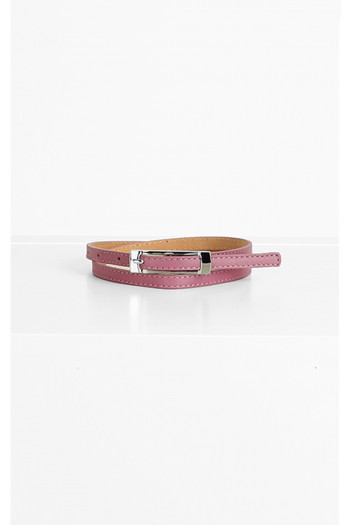 Leather Belt in Dark Pink