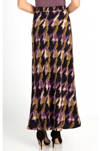 Maxi Skirt with Print in Mustard [1]