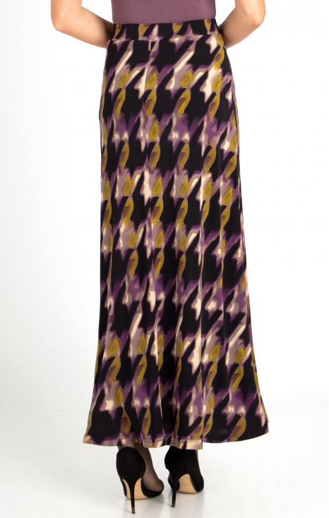 Maxi Skirt with Print in Mustard [1]