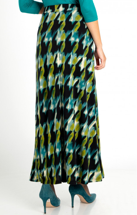 Maxi Skirt with Print in Green [1]