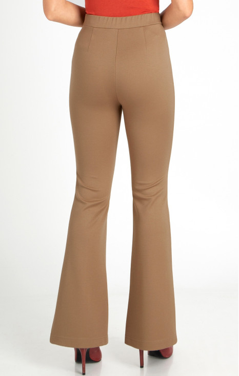 Dark Beige straight-fit trousers from tricot [1]