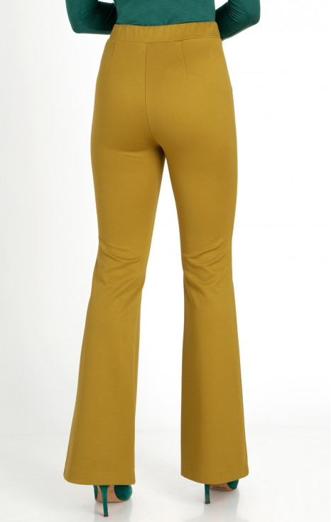 High Waist Flare Trousers in Tabacco Colour