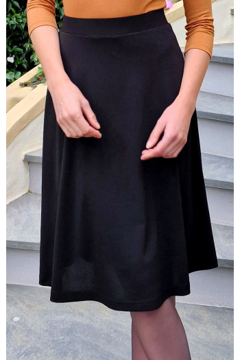 Flowy jersey skirt in Black [1]