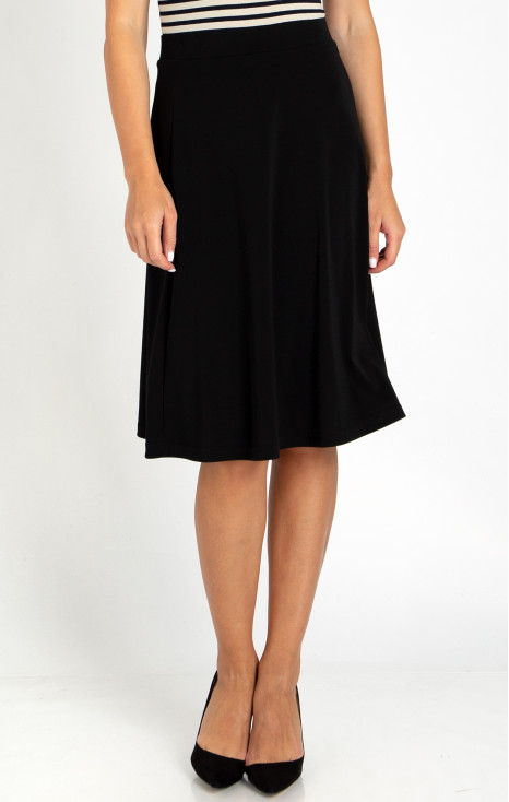 Flowy jersey skirt in Black