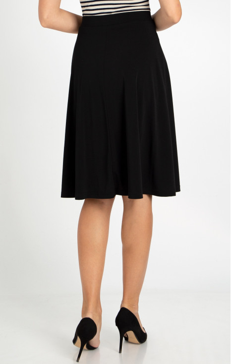 Flowy jersey skirt in Black