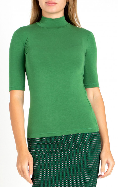 High neck viscose top  in Green