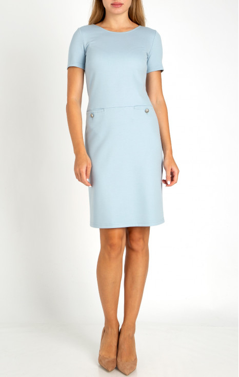 Straight-fit dress in Baby Blue