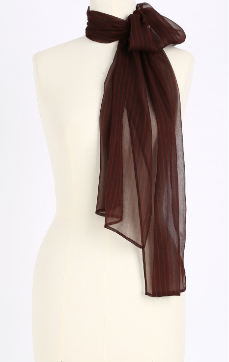 Lightweight silk scarf in Brown