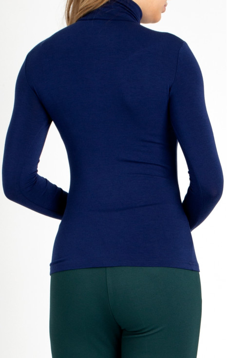 Polo Neck Top in Blue [1]