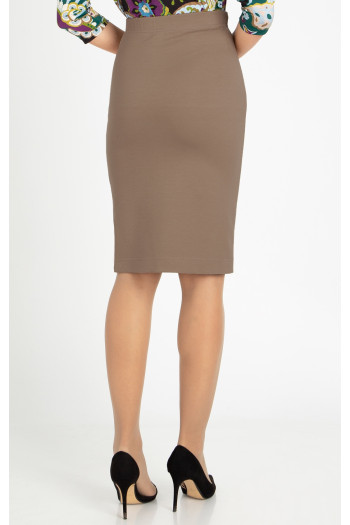 Stretch pencil skirt in Taupe [1]