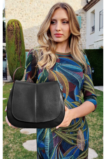 Leather handbag in Black