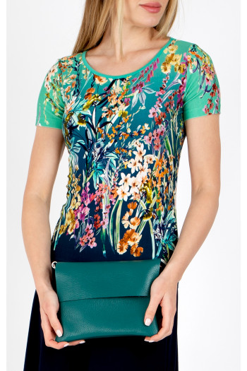 Mini leather bag in Alpine Green