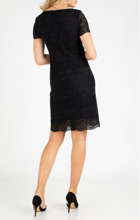 Mini Lace Dress in Black