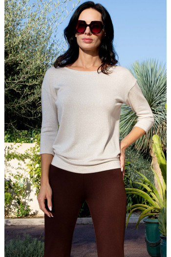 Soft Jersey Top in Beige [1]