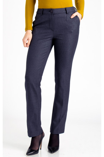 Formal straight-fit trousers in Blue