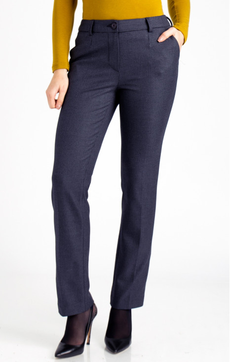 Formal straight-fit trousers in Blue