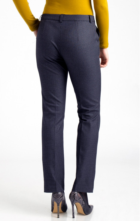 Formal straight-fit trousers in Blue [1]