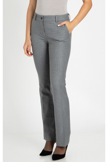 Formal straight-fit trousers in Grey colour [1]