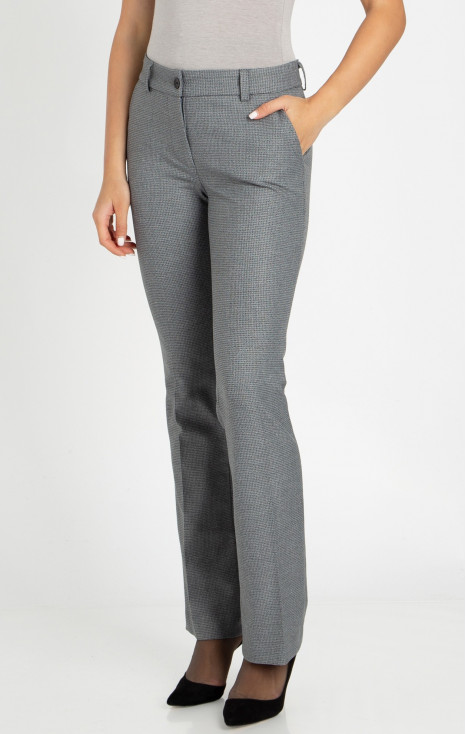 Formal straight-fit trousers in Grey colour [1]