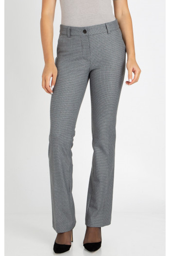 Formal straight-fit trousers in Grey colour