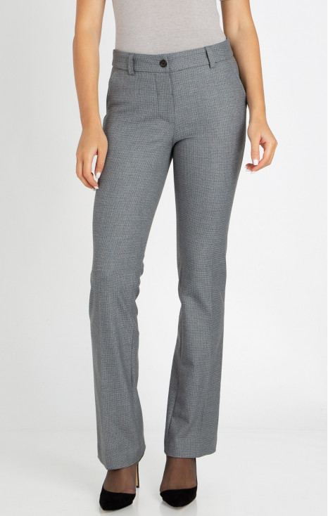 Formal straight-fit trousers in Grey colour