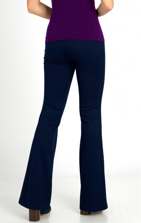 High Waist Flare Trousers in Blue [1]
