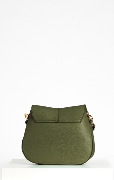Leather handbag in Green Olive