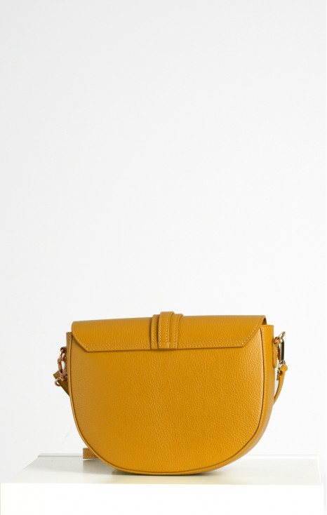 Leather handbag in Mustard