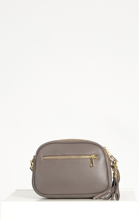 Leather Crossbody Mini Bag in Iron color [1]
