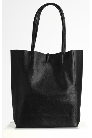 Large Leather Tote Bag in Black [1]