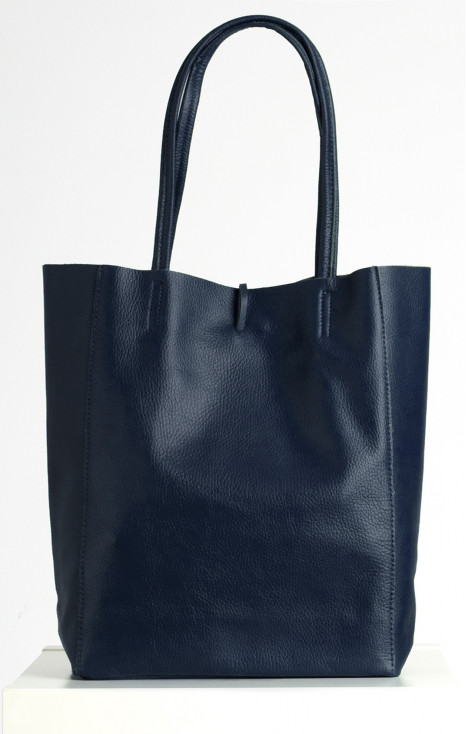Large Leather Tote Bag in Blue [1]