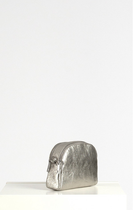 Leather Mini Bag in Silver [1]