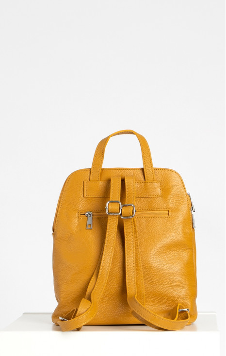 Genuine leather backpack in Mustard color [1]