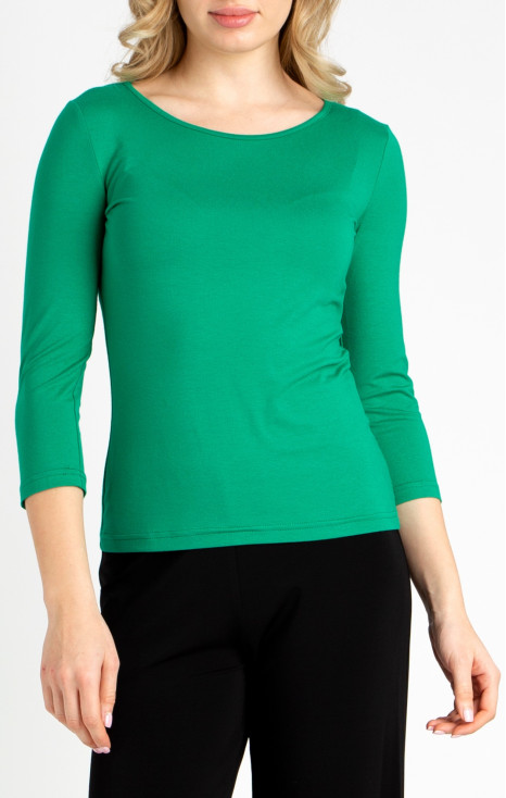 Soft Jersey Top in Vivid Green