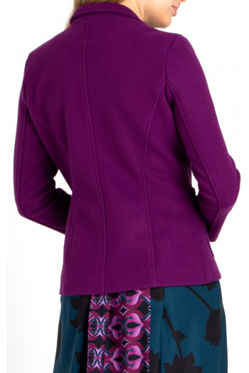 Tailored Blazer with One Button in Purple Wine [1]