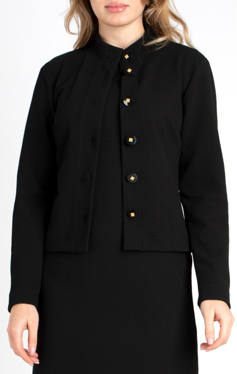 Tailored Short Jacket in Black