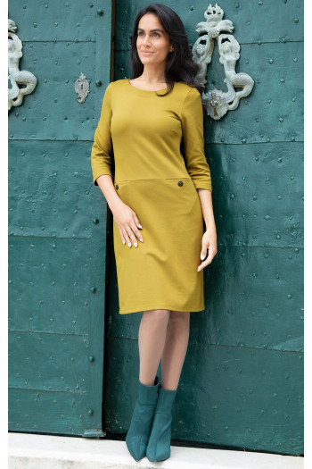 Straight-fit dress in Dried Tobacco