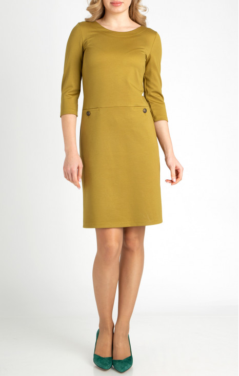 Straight-fit dress in Dried Tobacco