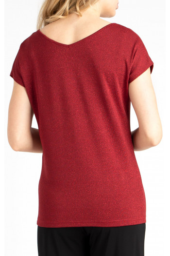 Soft Jersey Top in Brick Red [1]