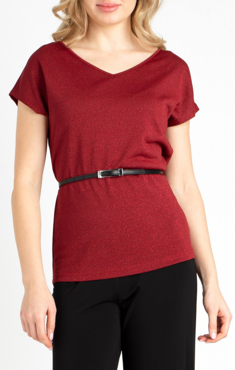 Soft Jersey Top in Brick Red