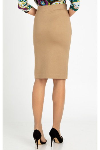 High Waist Pencil Skirt in Beige [1]